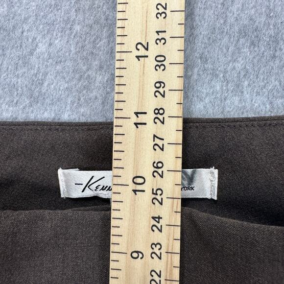 Kenneth Cole Amanda Pant WMNS Size 6 Short Brown Wide Leg Mid Rise Dress Slacks - Picture 8 of 10